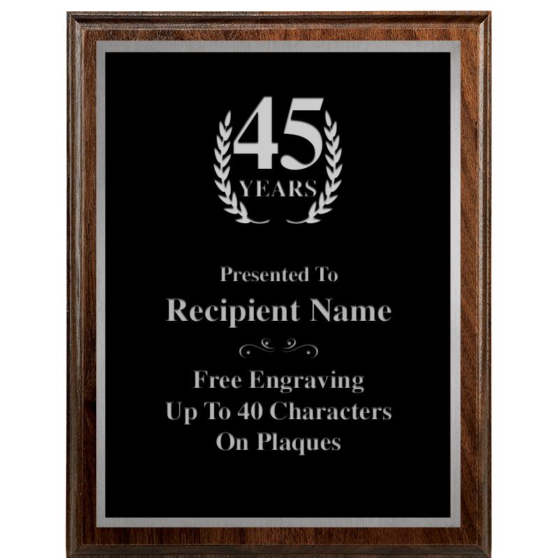 7"X9" WALNUT WOOD PLAQUE SV