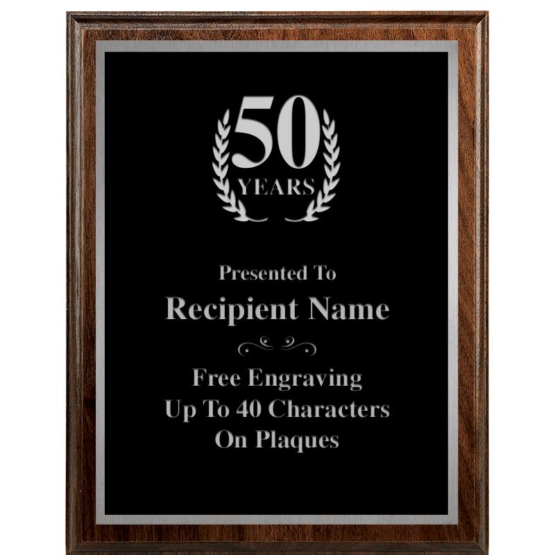 7"X9" WALNUT WOOD PLAQUE SV