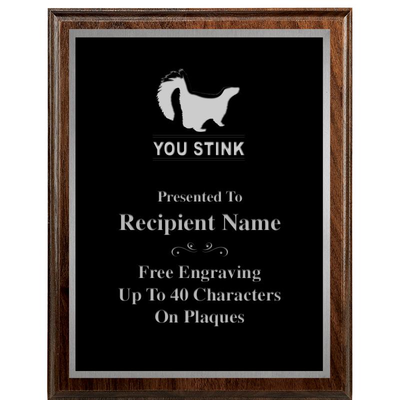 7"X9" WALNUT WOOD PLAQUE SV