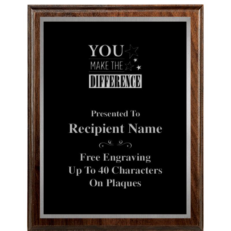 7"X9" WALNUT WOOD PLAQUE SV