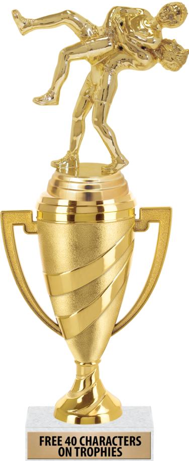 Gold Wrestling Pin Award, Crown Awards 1.35 Engravable Wrestling Pin