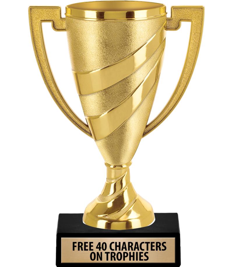 GOLD SWIRL CUP TROPHY