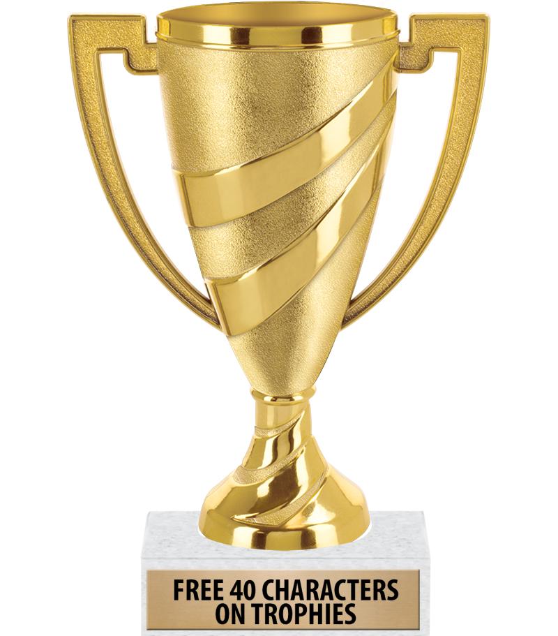 GOLD SWIRL CUP TROPHY