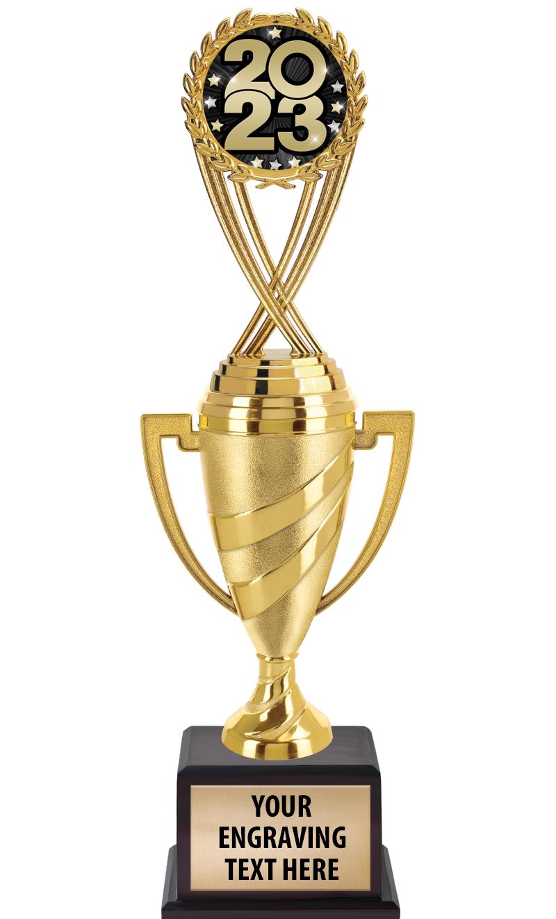 13"SWIRL CUP WOOD BS W FIG TRP