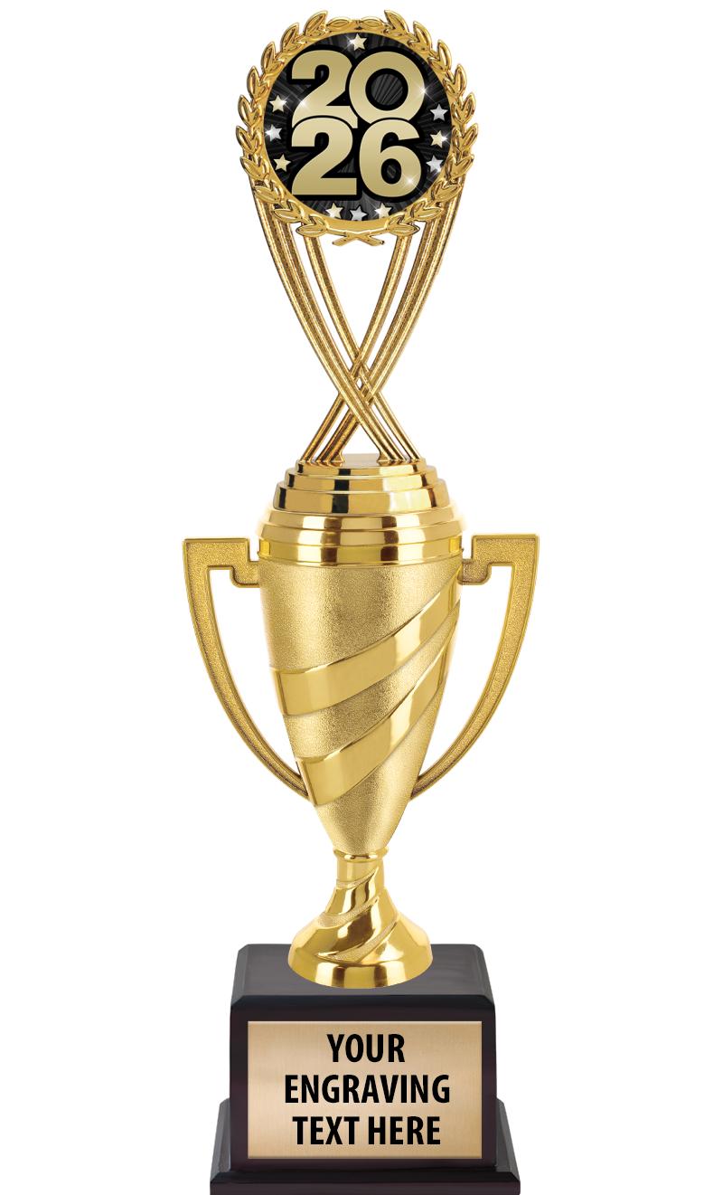 13"SWIRL CUP WOOD BS W FIG TRP