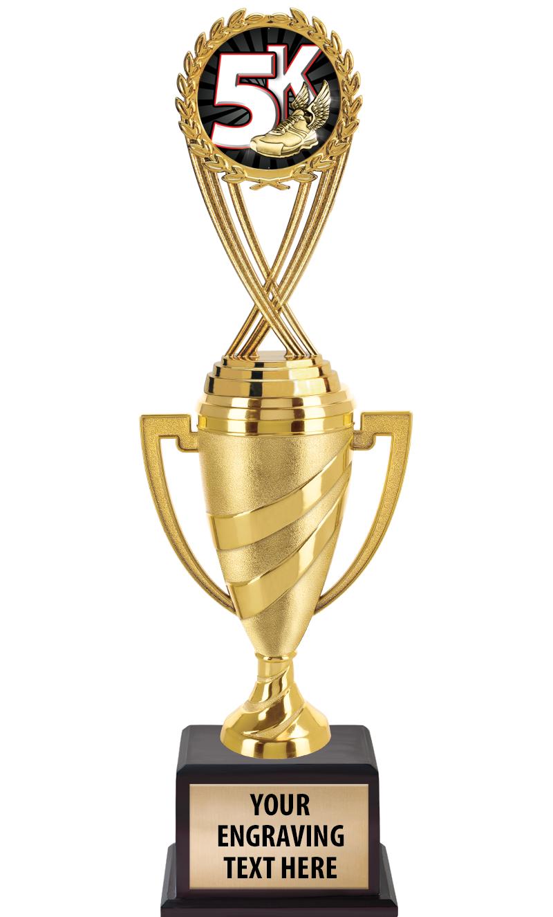 13"SWIRL CUP WOOD BS W FIG TRP