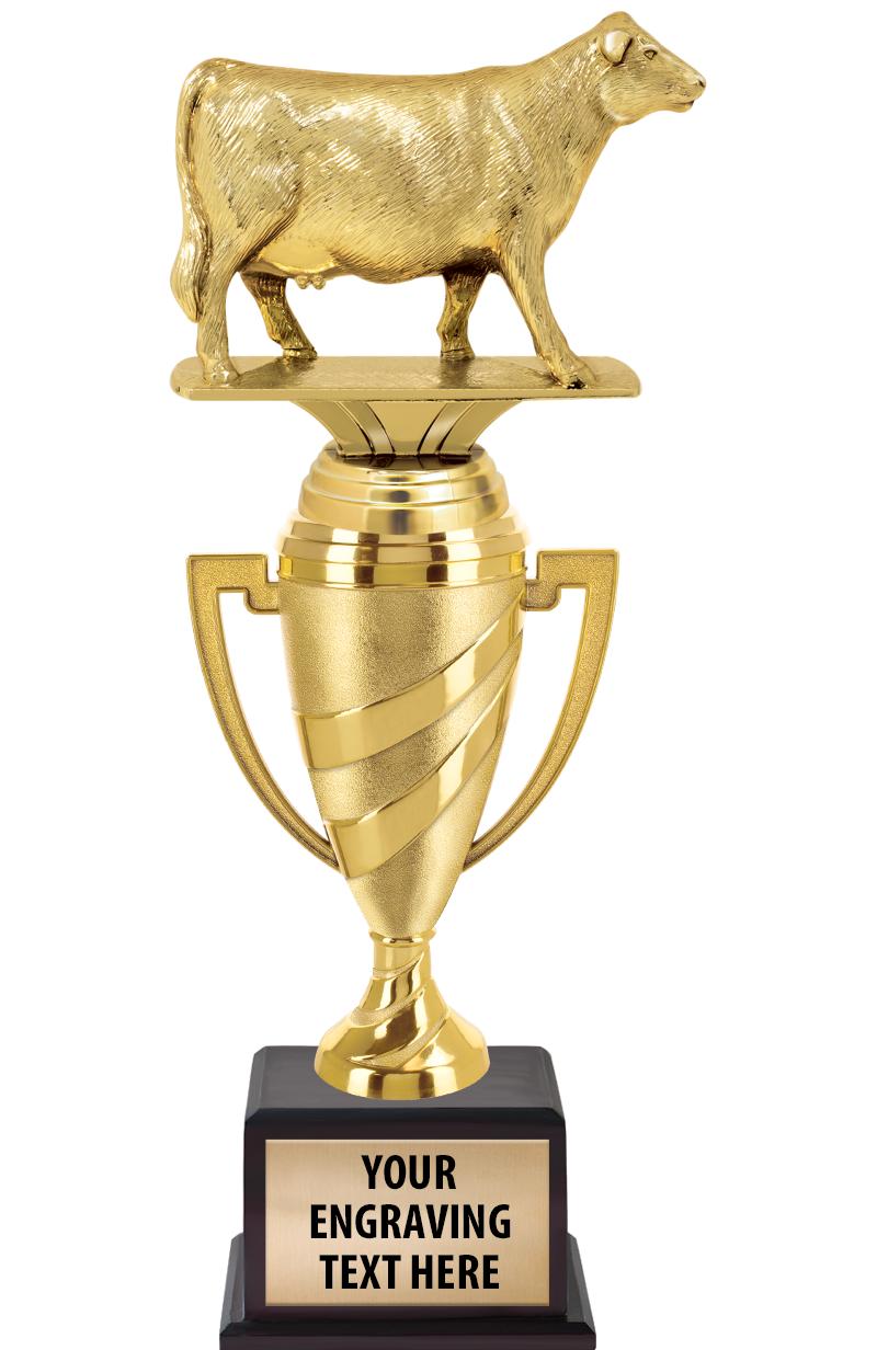 13"SWIRL CUP WOOD BS W FIG TRP