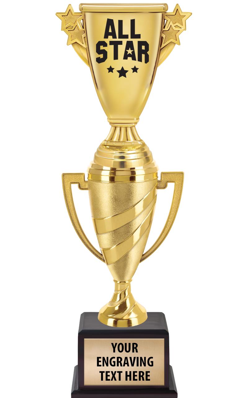 13"SWIRL CUP WOOD BS W FIG TRP