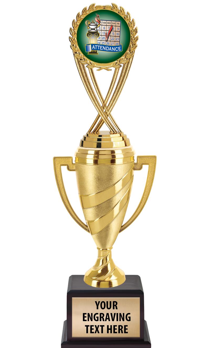 13"SWIRL CUP WOOD BS W FIG TRP