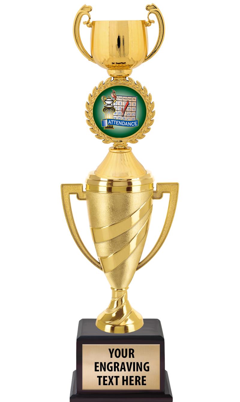 13"SWIRL CUP WOOD BS W FIG TRP