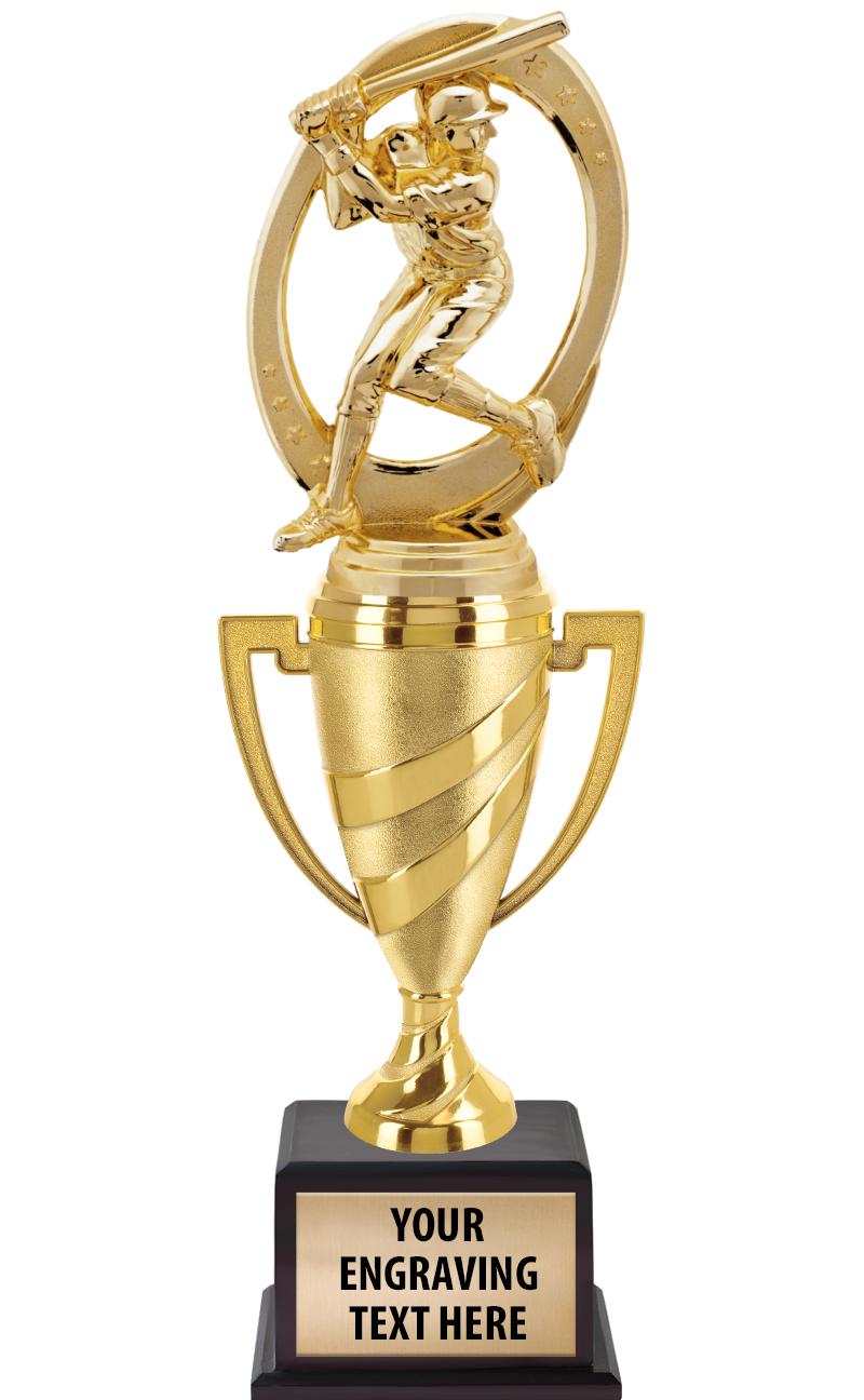 13"SWIRL CUP WOOD BS W FIG TRP