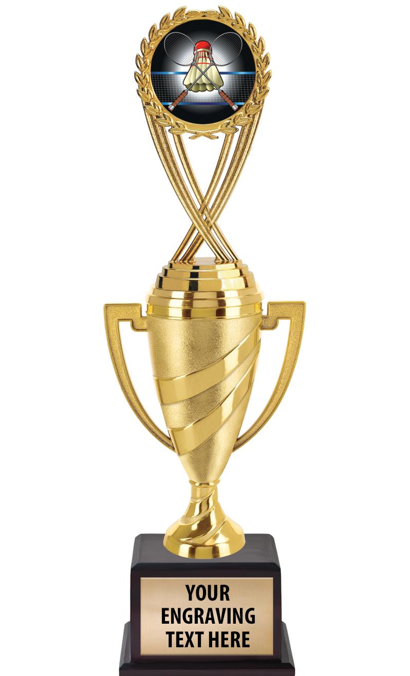 13"SWIRL CUP WOOD BS W FIG TRP