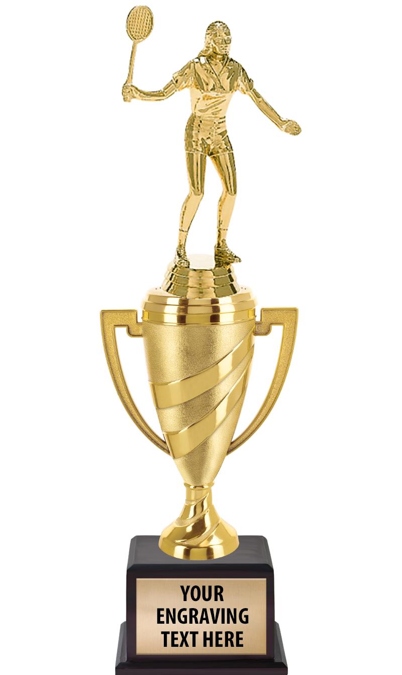 13"SWIRL CUP WOOD BS W FIG TRP