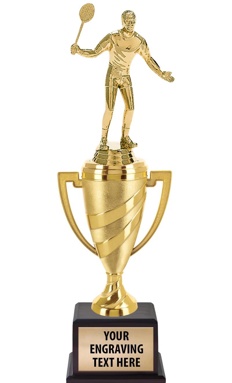 13"SWIRL CUP WOOD BS W FIG TRP