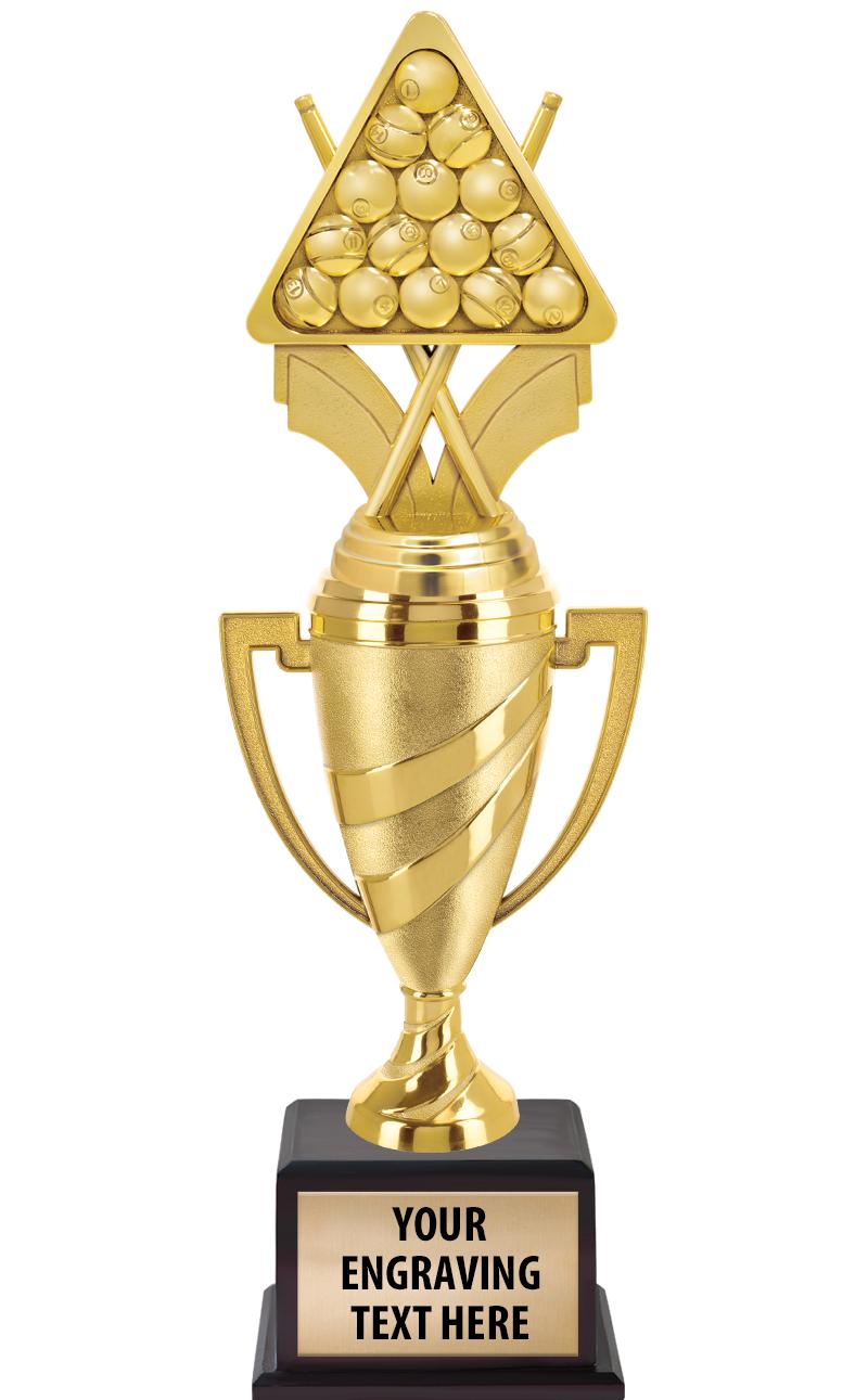 13"SWIRL CUP WOOD BS W FIG TRP