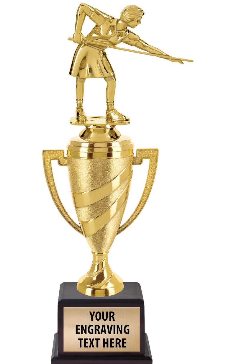 13"SWIRL CUP WOOD BS W FIG TRP