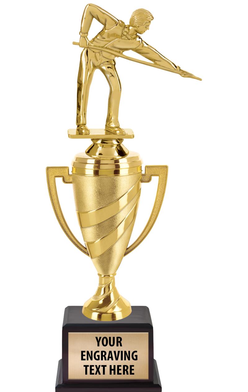 13"SWIRL CUP WOOD BS W FIG TRP