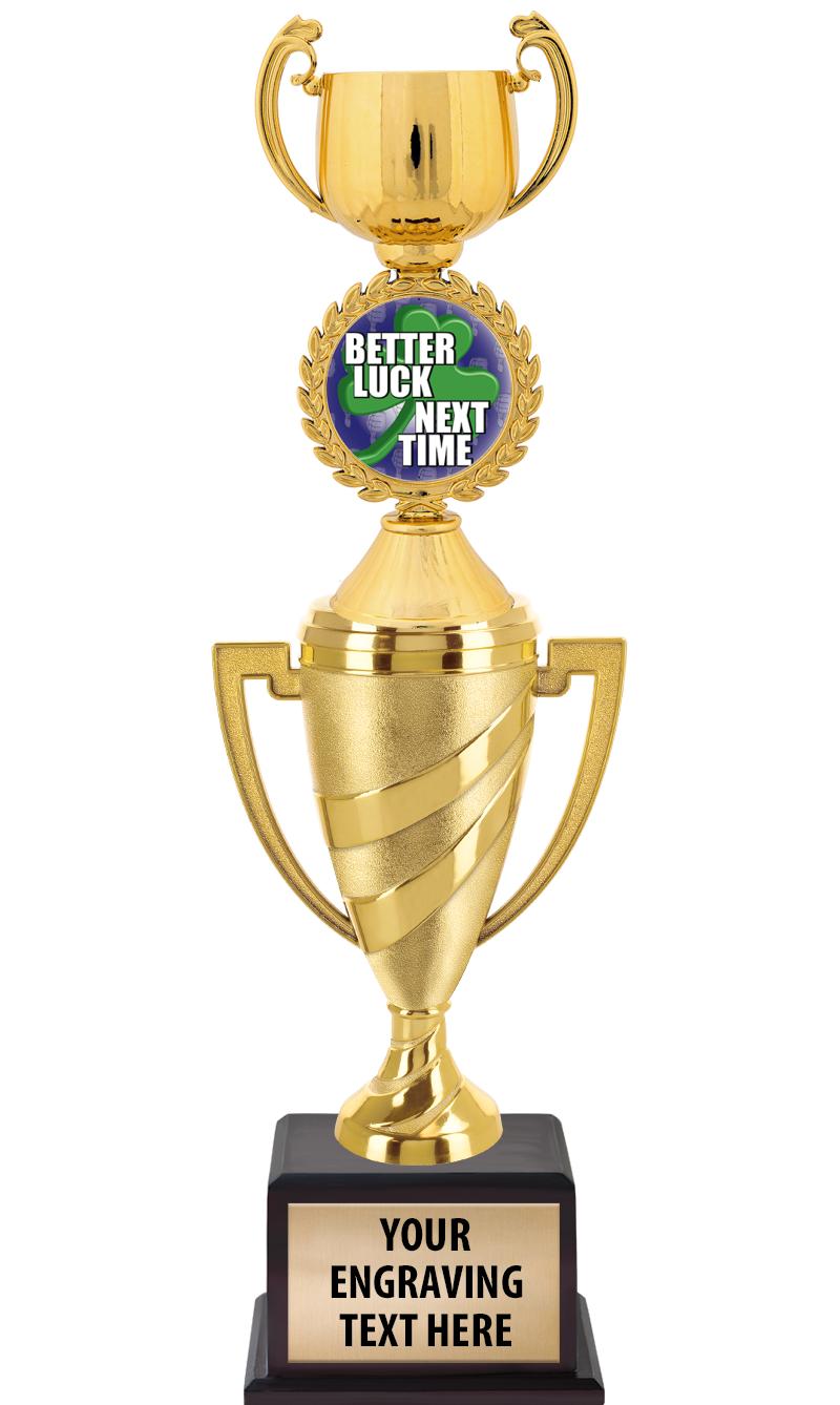 13"SWIRL CUP WOOD BS W FIG TRP