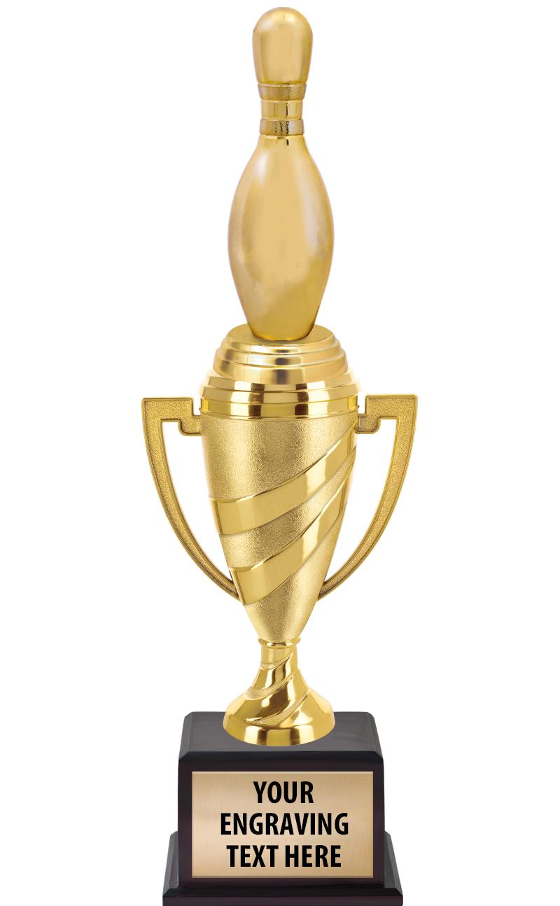 13"SWIRL CUP WOOD BS W FIG TRP