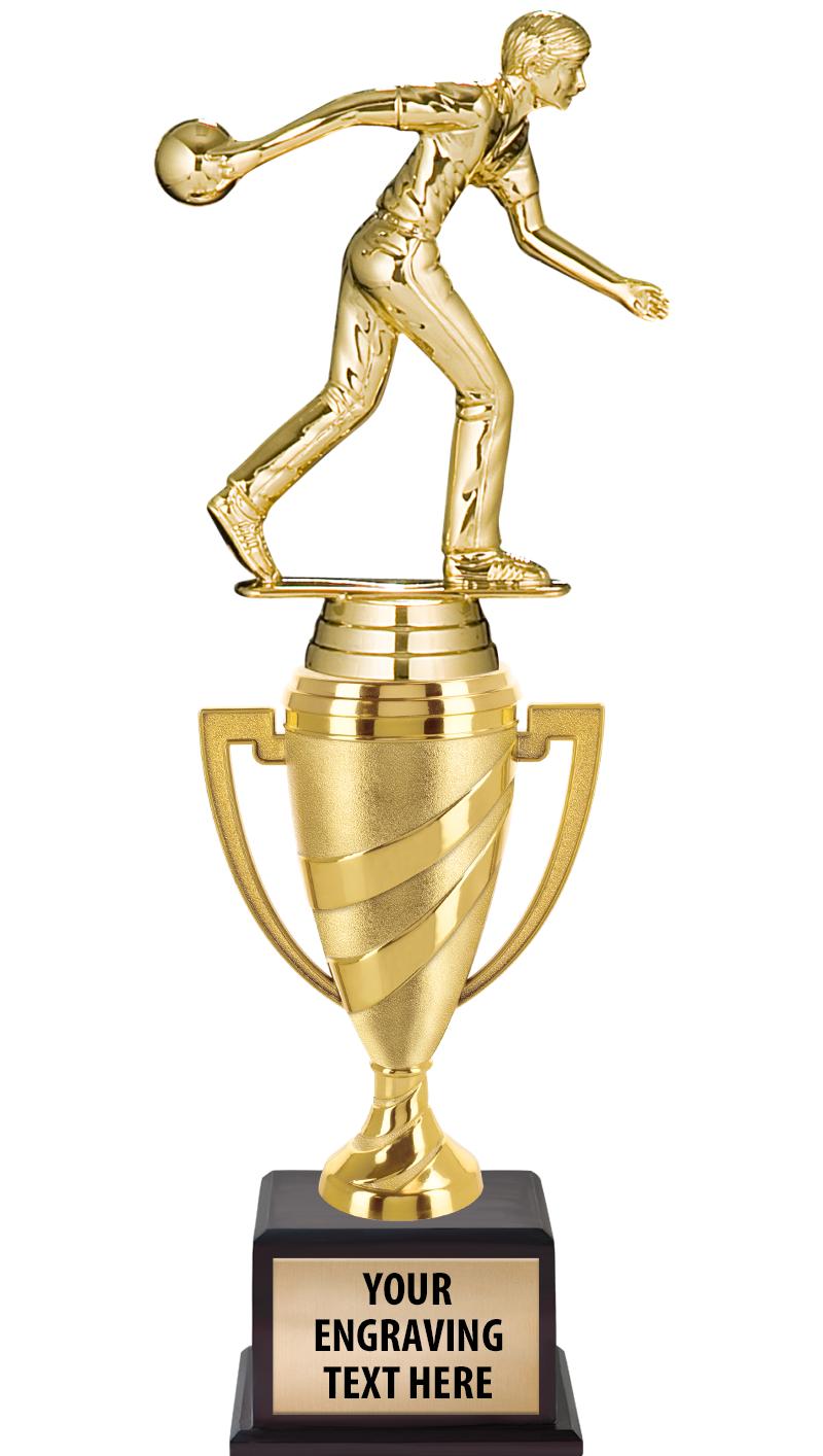 13"SWIRL CUP WOOD BS W FIG TRP