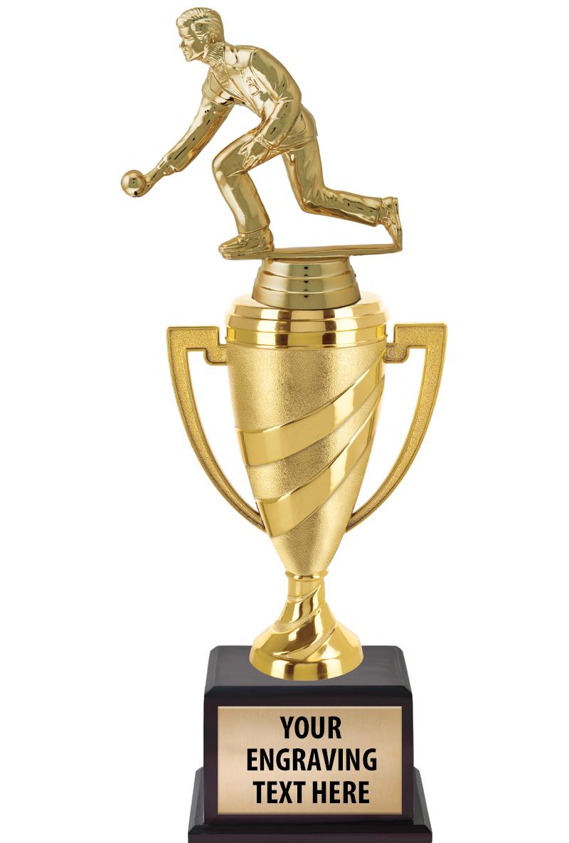 13"SWIRL CUP WOOD BS W FIG TRP