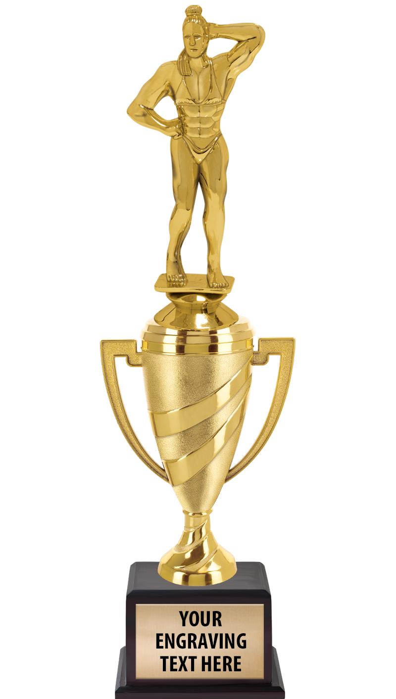 13"SWIRL CUP WOOD BS W FIG TRP