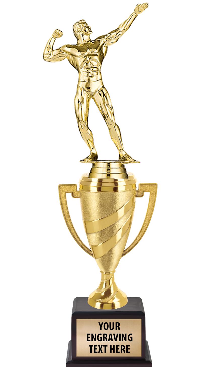 13"SWIRL CUP WOOD BS W FIG TRP