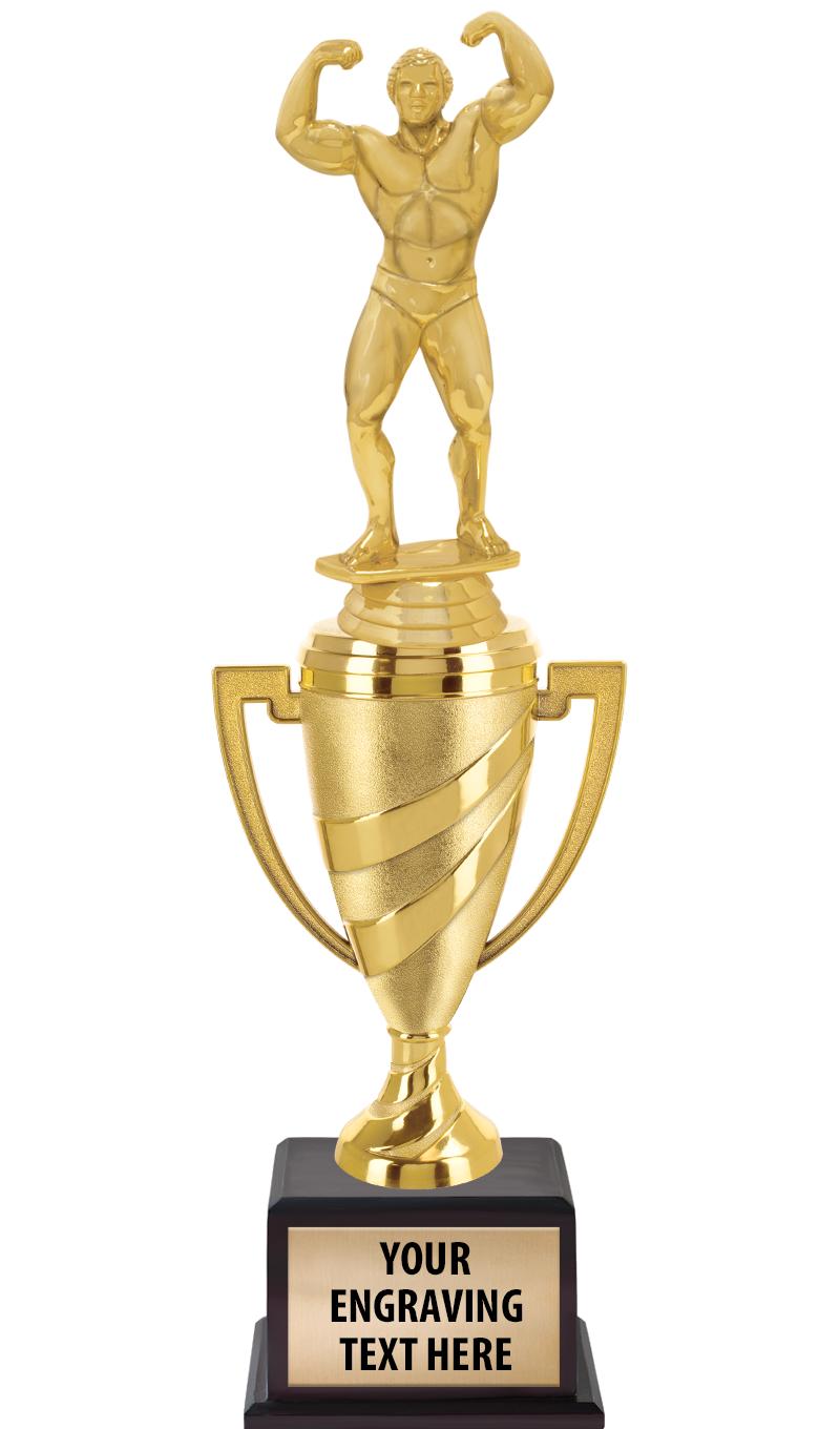 13"SWIRL CUP WOOD BS W FIG TRP