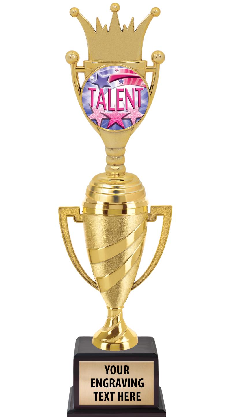 13"SWIRL CUP WOOD BS W FIG TRP