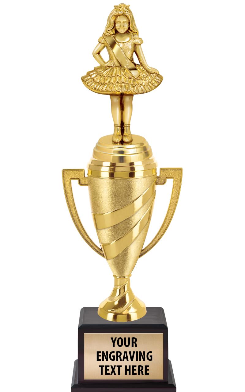 13"SWIRL CUP WOOD BS W FIG TRP