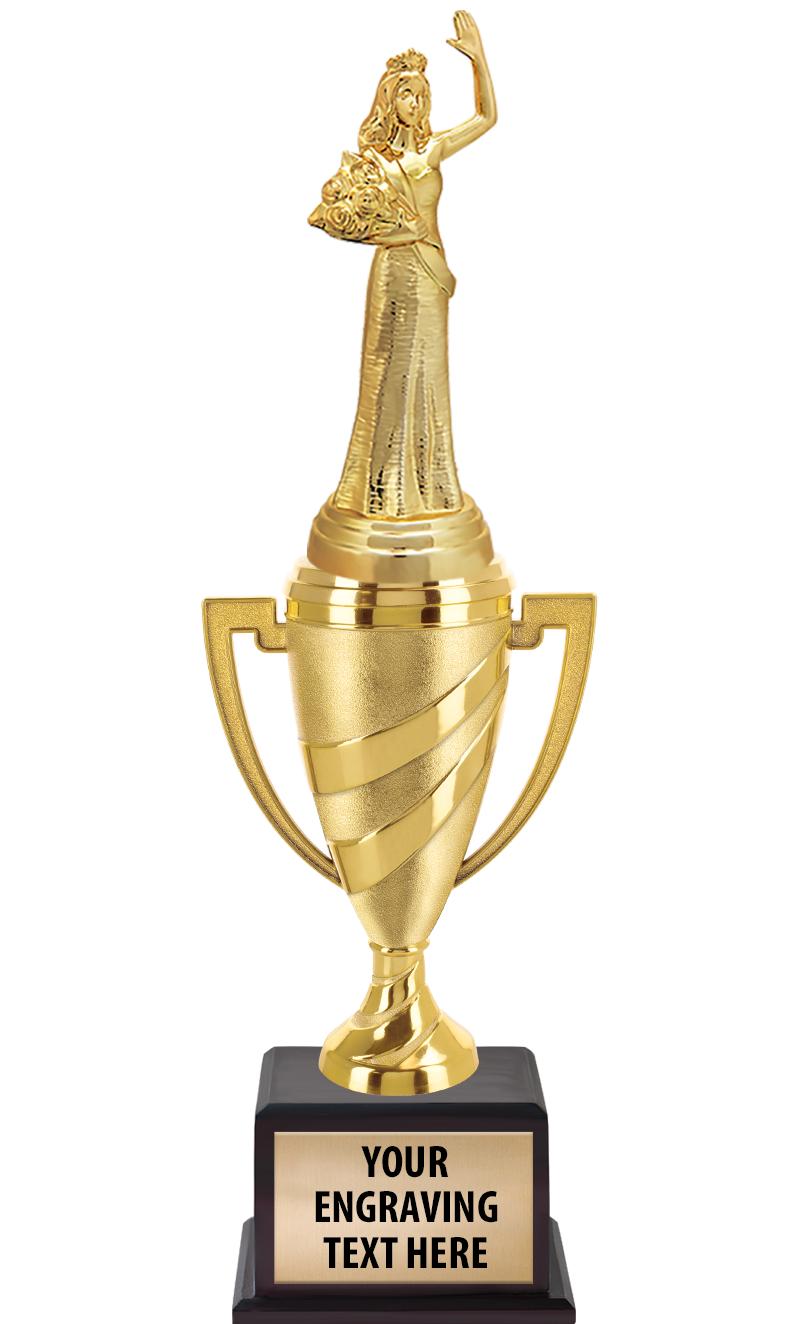 13"SWIRL CUP WOOD BS W FIG TRP