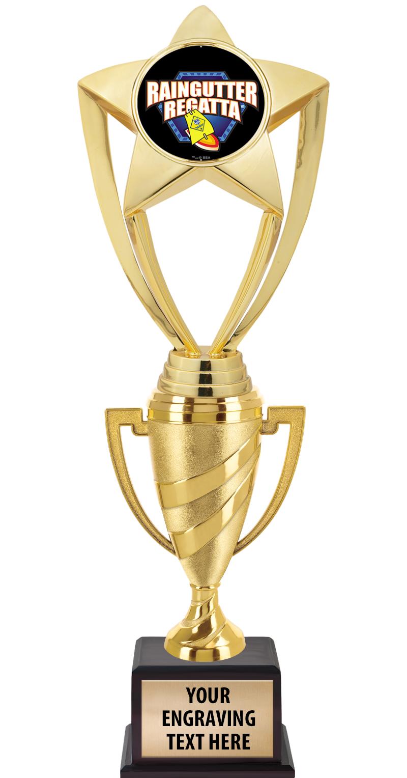 13"SWIRL CUP WOOD BS W FIG TRP