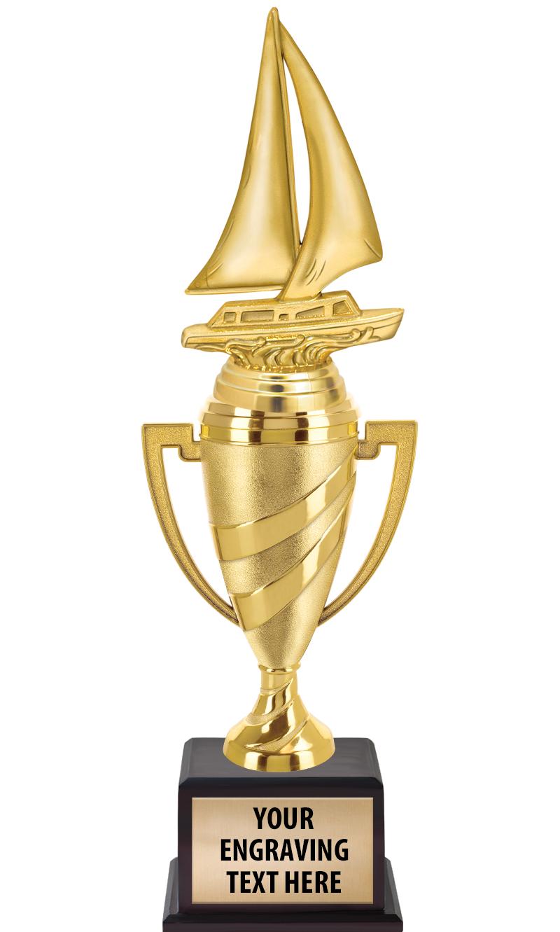 13"SWIRL CUP WOOD BS W FIG TRP