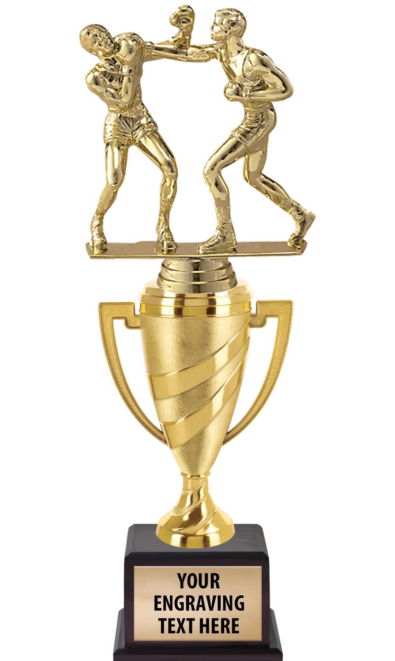 13"SWIRL CUP WOOD BS W FIG TRP