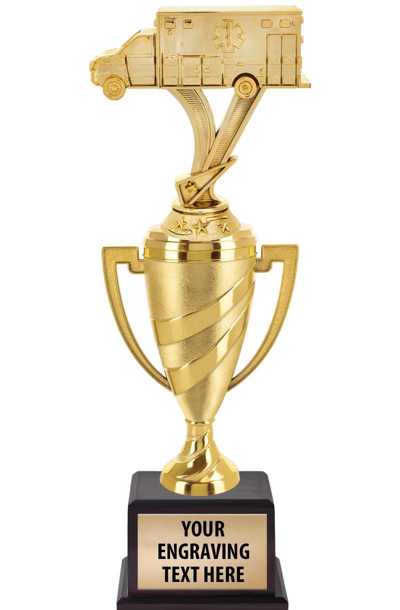 13"SWIRL CUP WOOD BS W FIG TRP