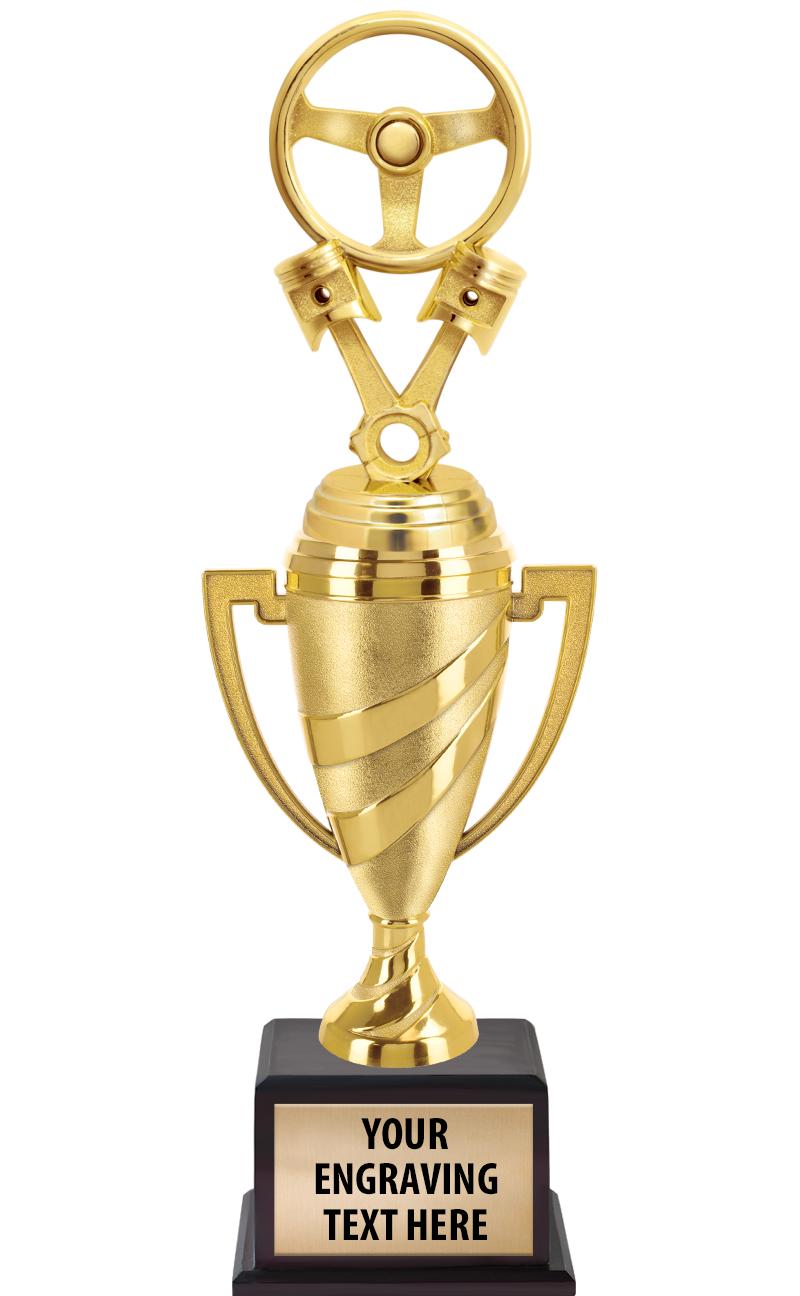 13"SWIRL CUP WOOD BS W FIG TRP