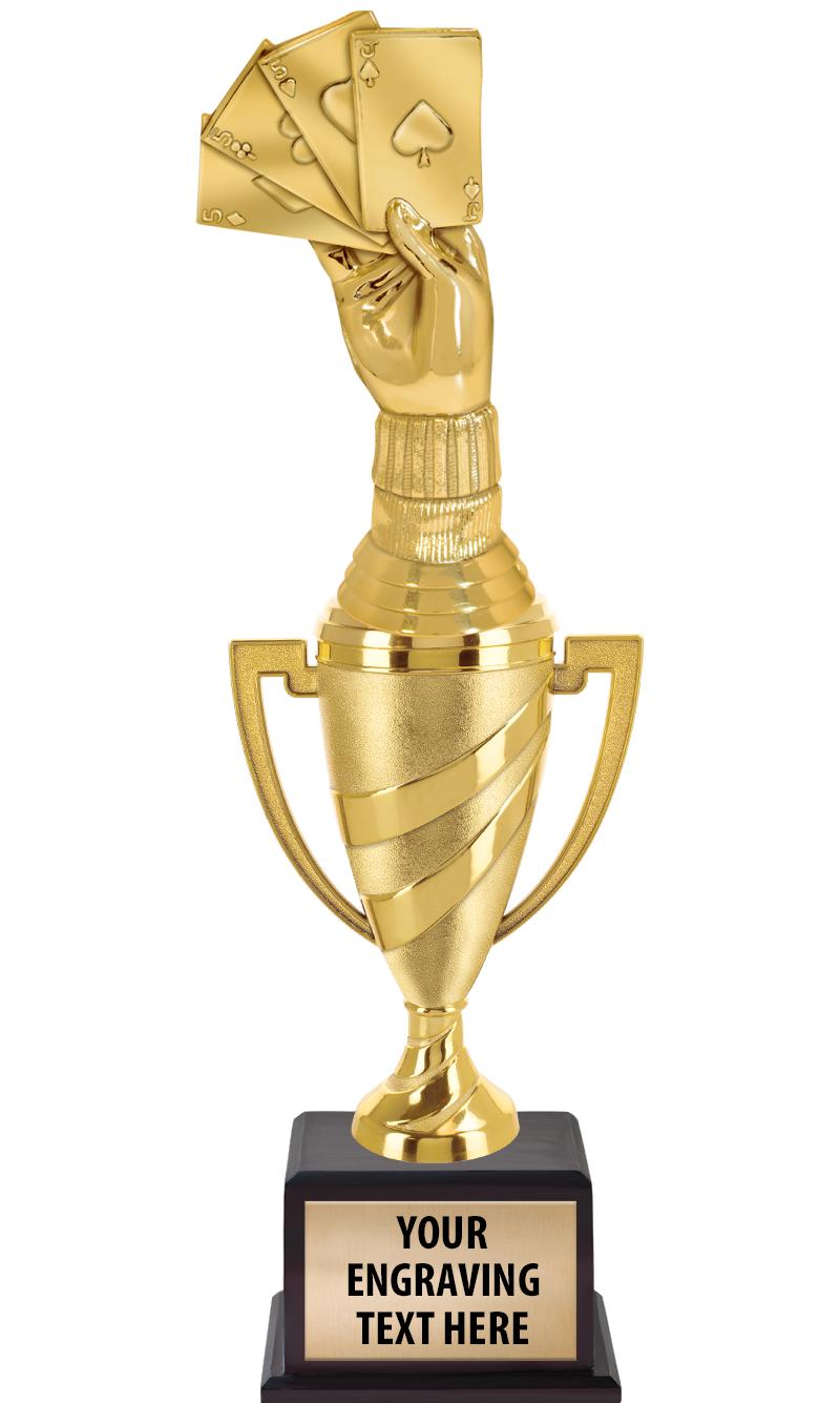 13"SWIRL CUP WOOD BS W FIG TRP