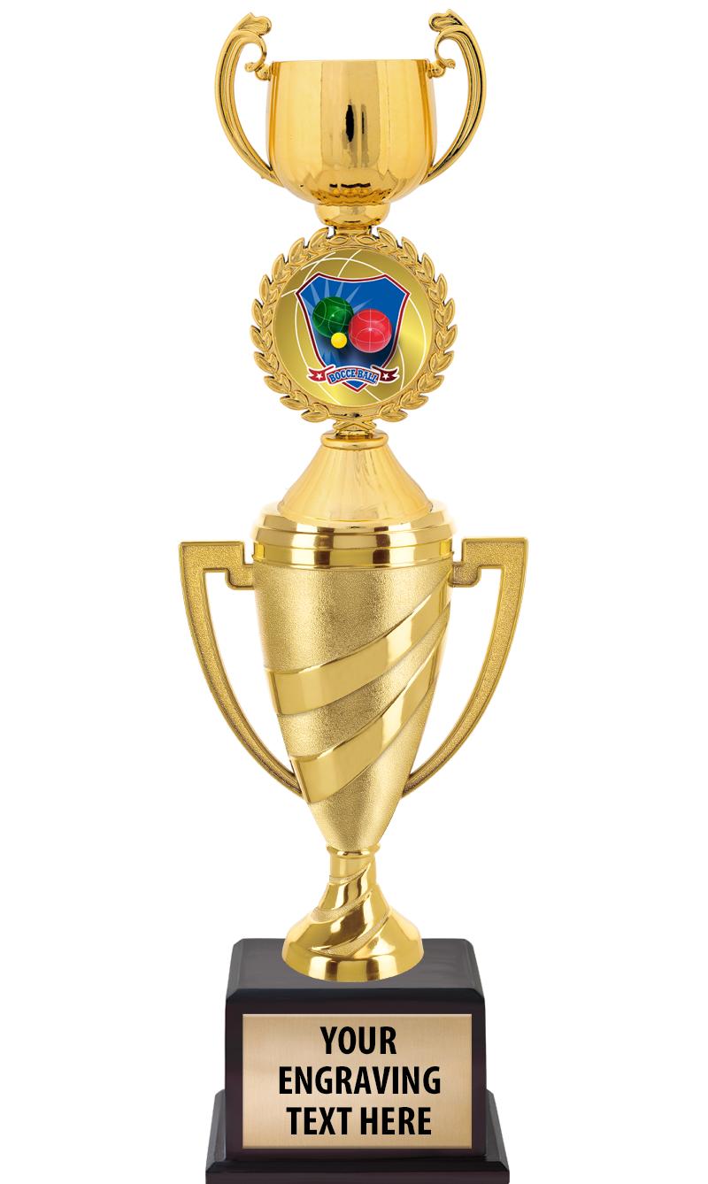 13"SWIRL CUP WOOD BS W FIG TRP