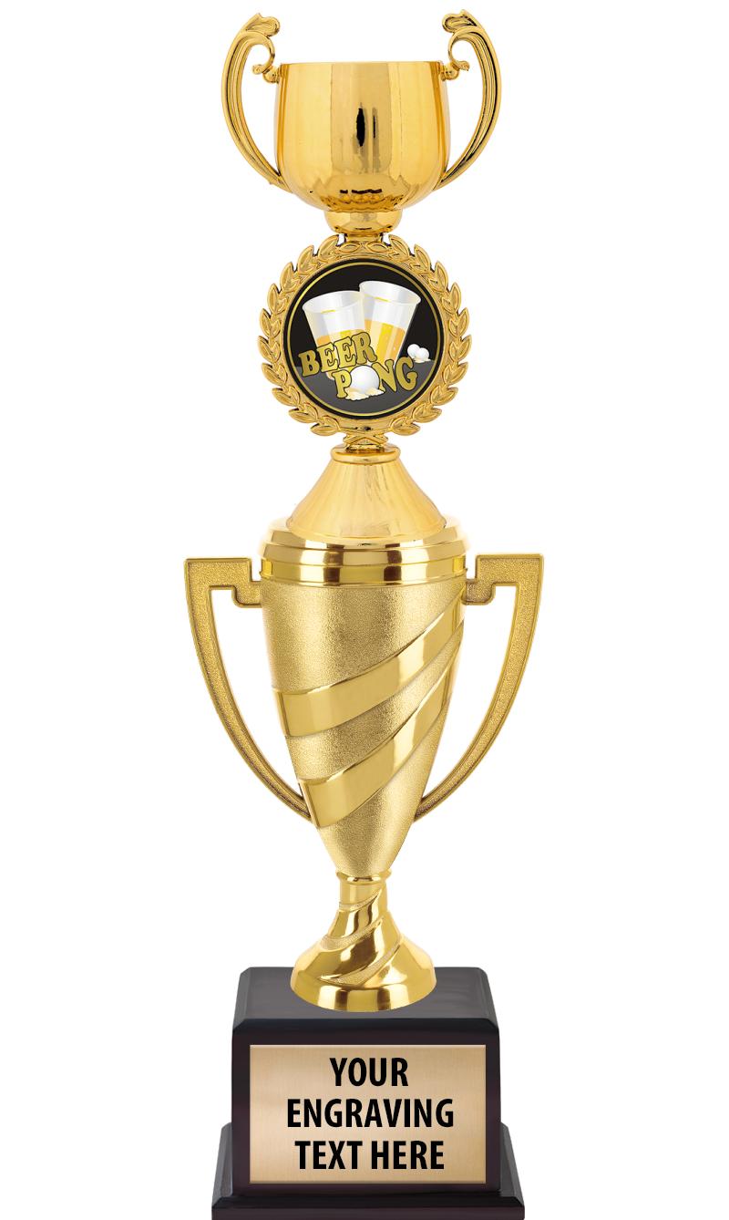 13"SWIRL CUP WOOD BS W FIG TRP