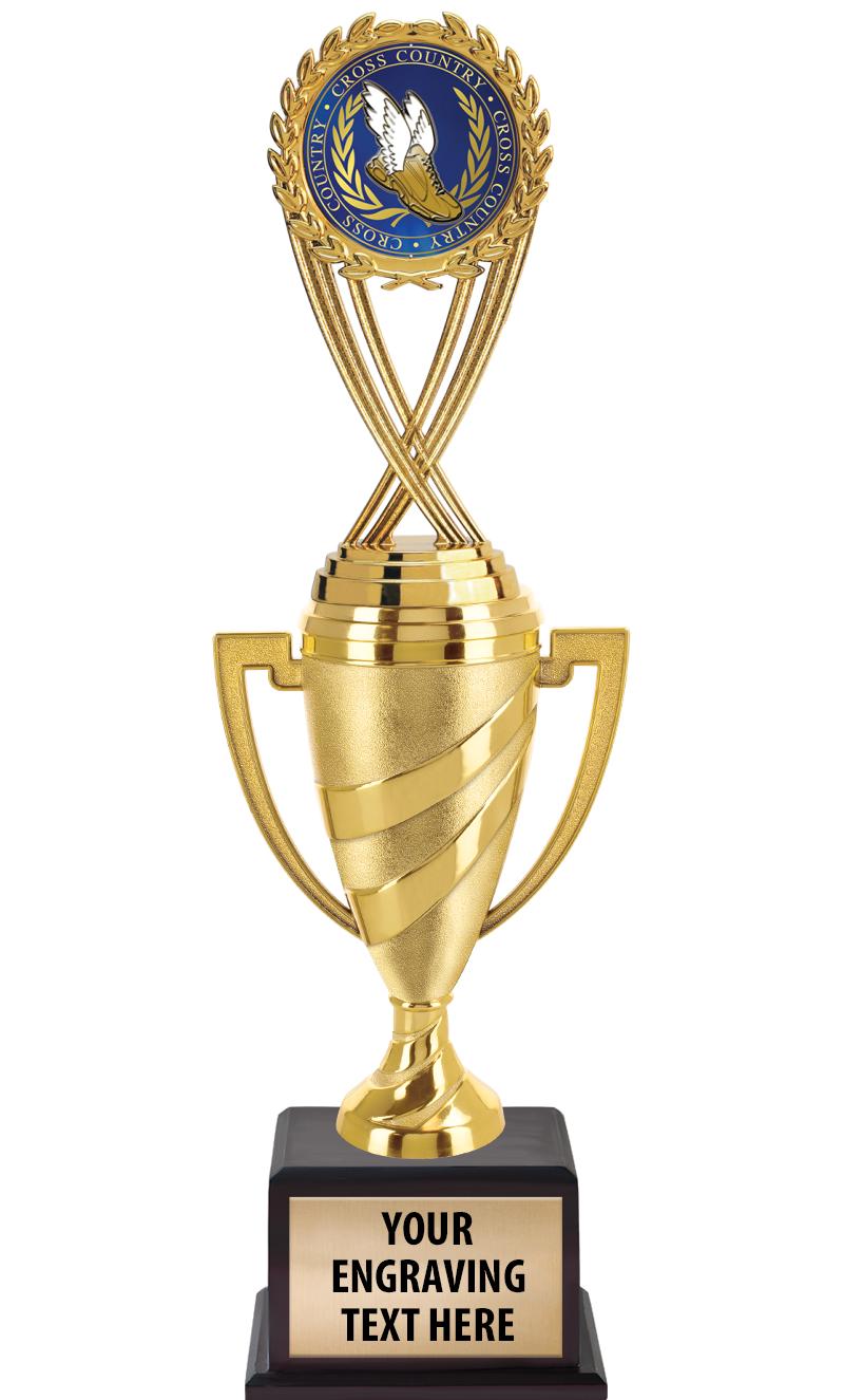 13"SWIRL CUP WOOD BS W FIG TRP