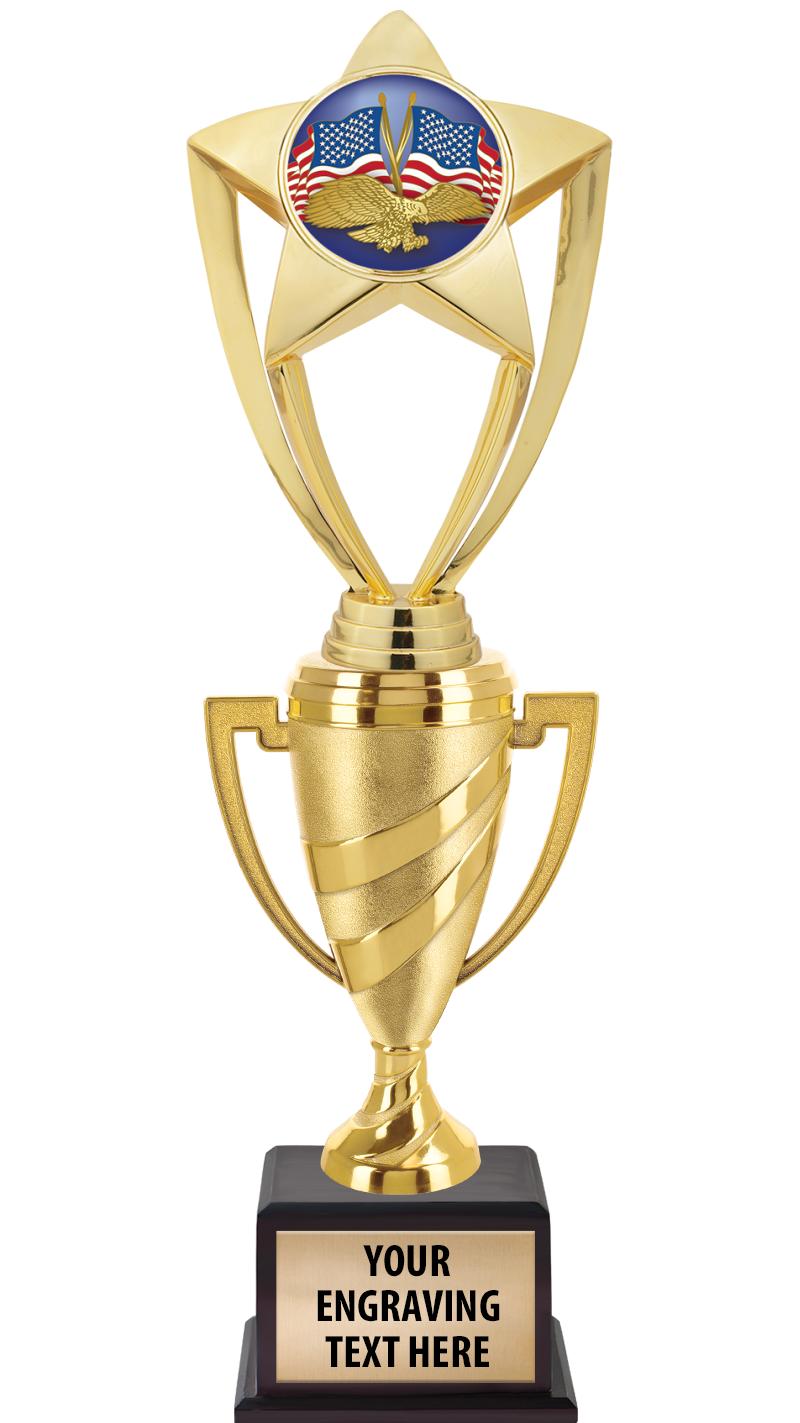 13"SWIRL CUP WOOD BS W FIG TRP