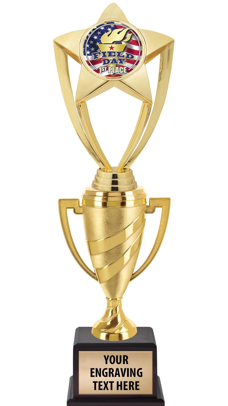 13"SWIRL CUP WOOD BS W FIG TRP