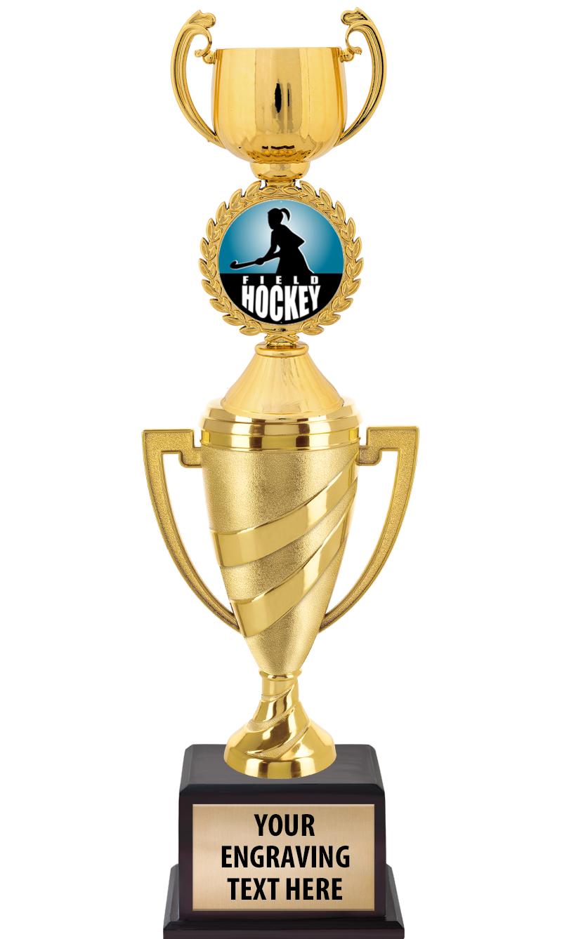 13"SWIRL CUP WOOD BS W FIG TRP