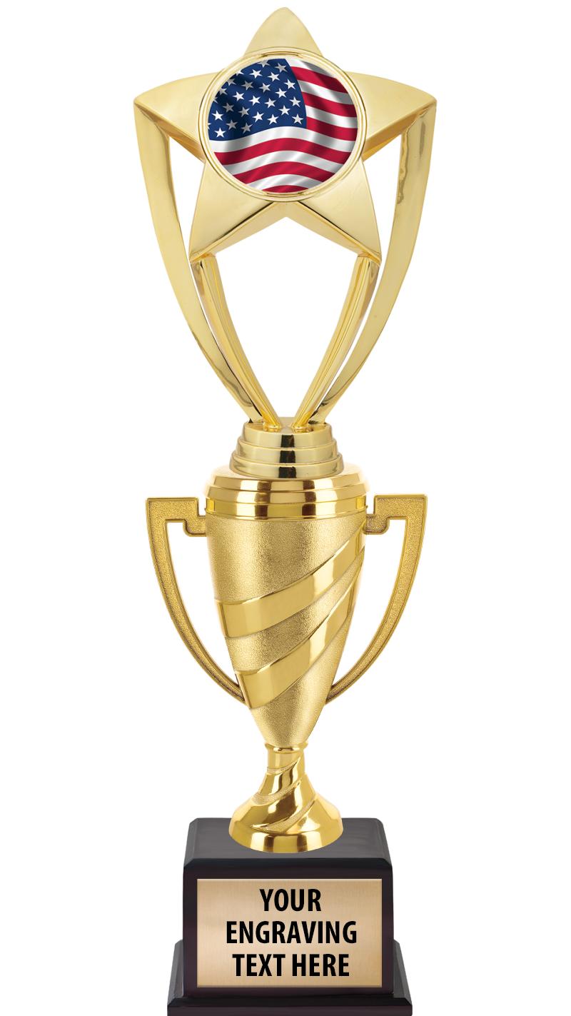 13"SWIRL CUP WOOD BS W FIG TRP