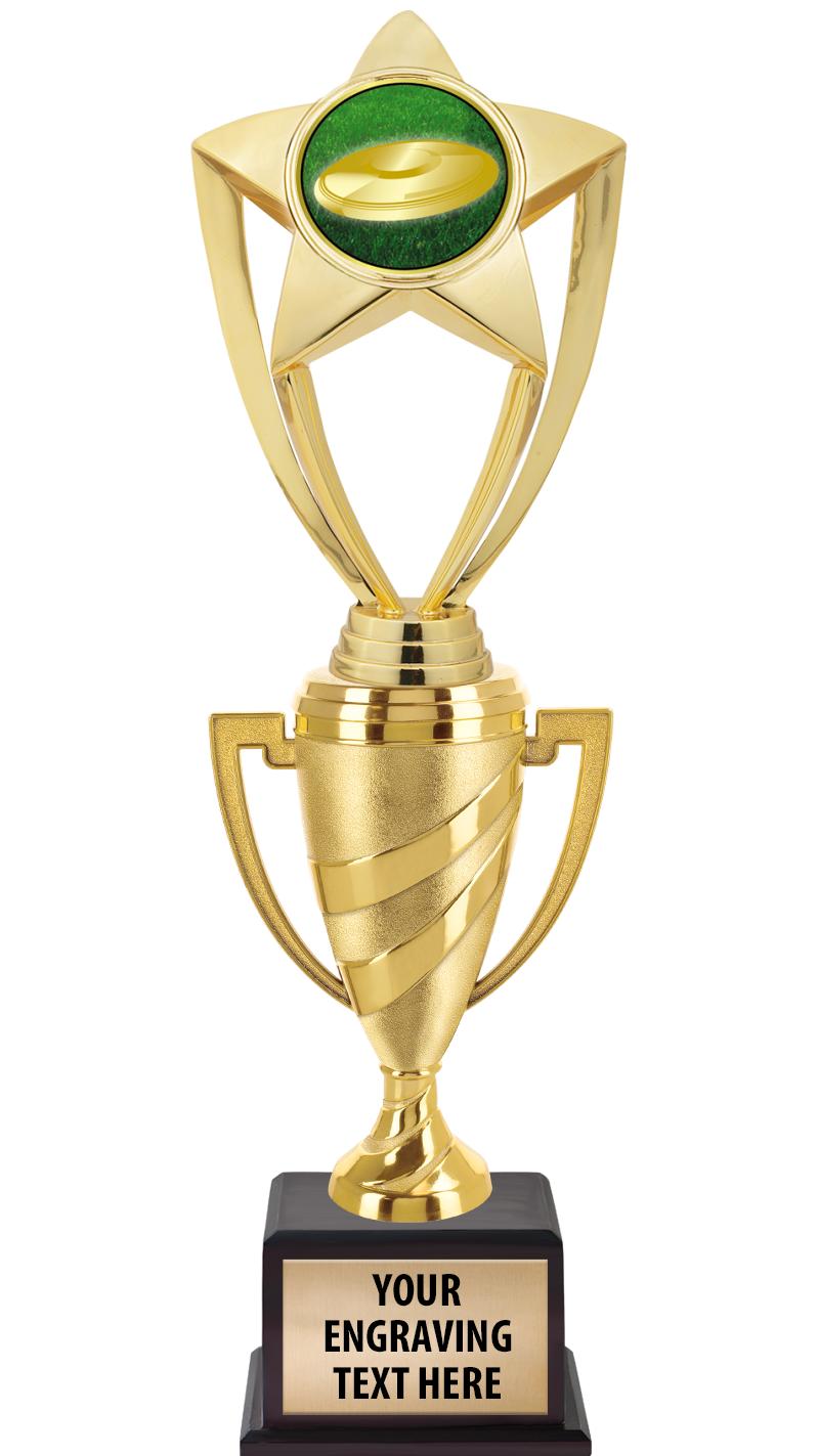 13"SWIRL CUP WOOD BS W FIG TRP