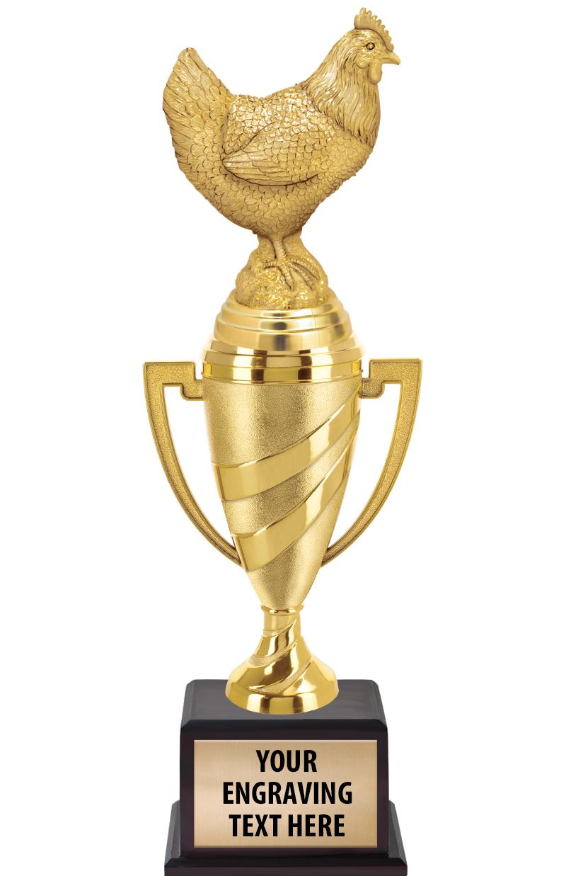 13"SWIRL CUP WOOD BS W FIG TRP