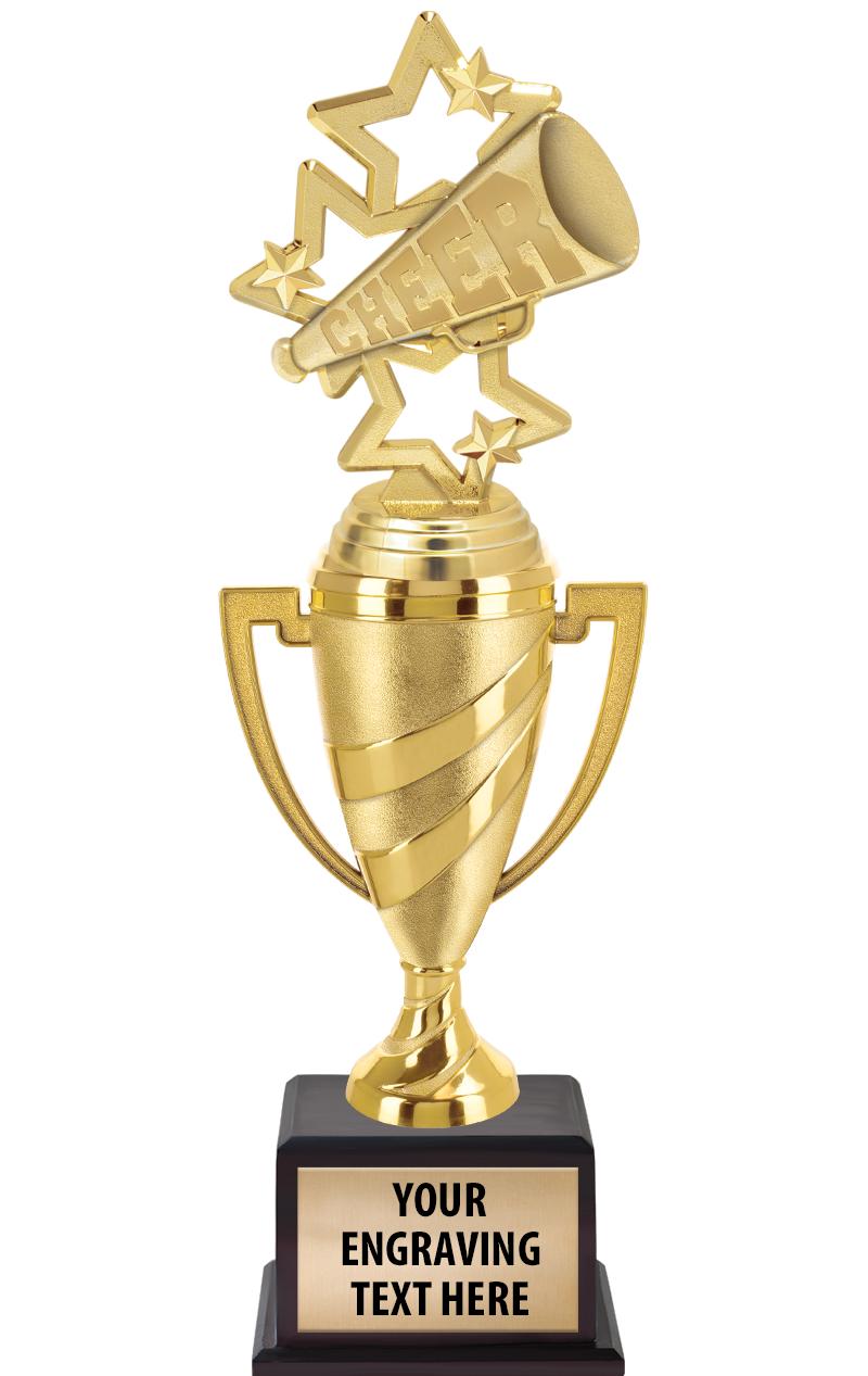 13"SWIRL CUP WOOD BS W FIG TRP