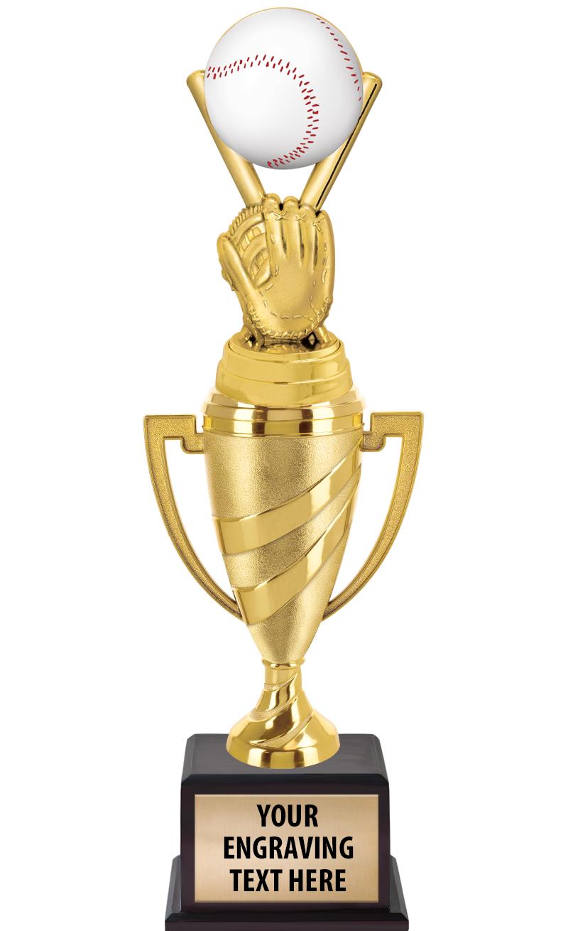 13"SWIRL CUP WOOD BS W FIG TRP