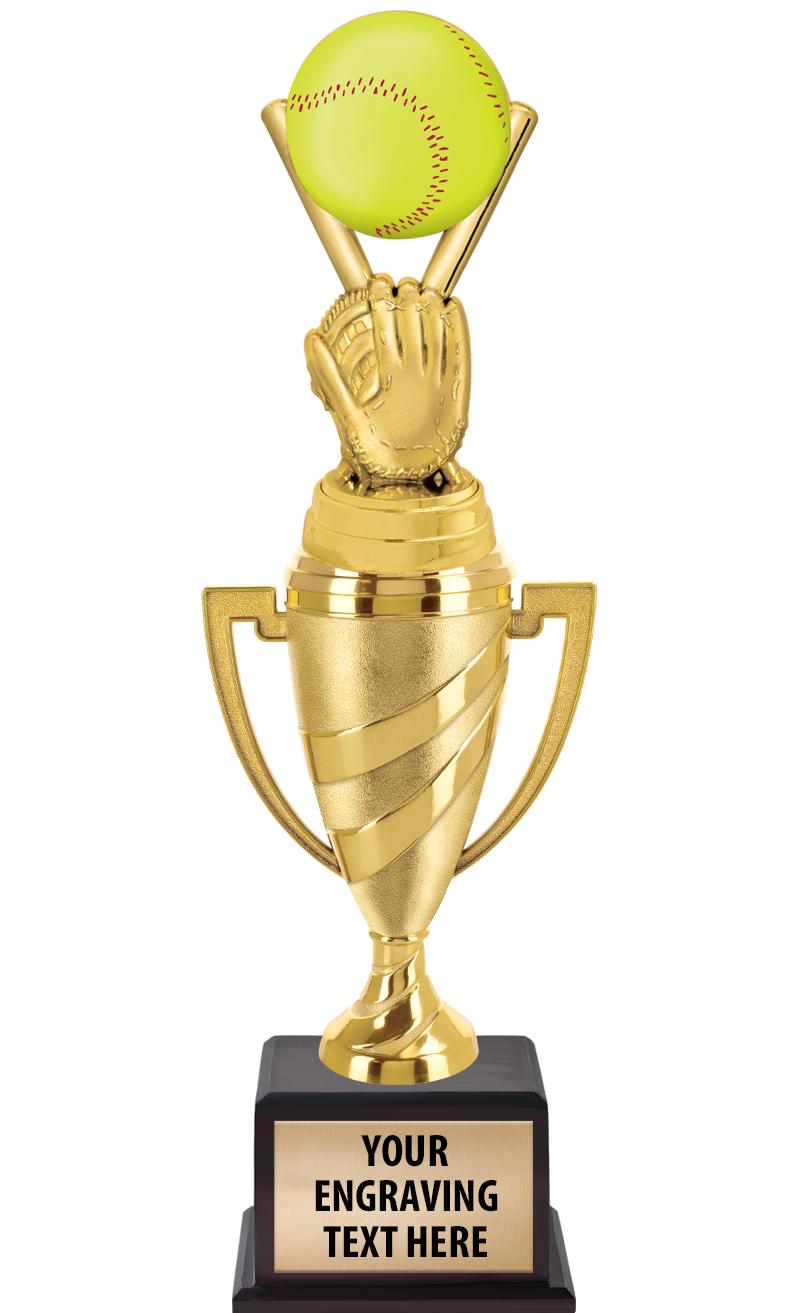 13"SWIRL CUP WOOD BS W FIG TRP