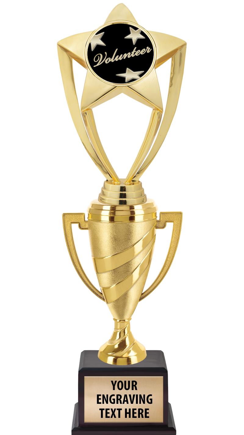 13"SWIRL CUP WOOD BS W FIG TRP